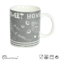 11oz Nueva taza de hueso de China con Sweet Home Decal Design